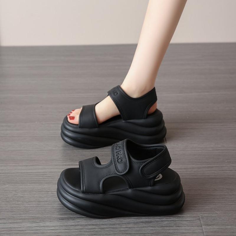 Женские босоножки лето 2024 мода женские туфли на платформе квадратный каблук открытый носок римский дизайн сексуальные туфли женские женские босоножки