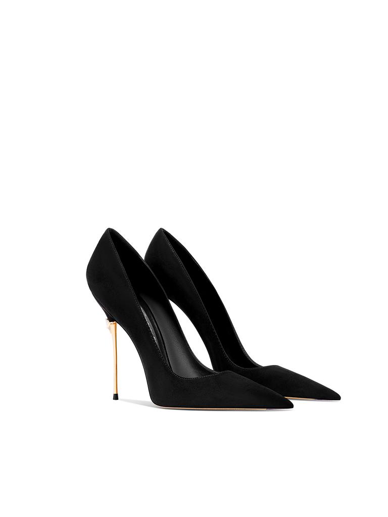 Осенние высококачественные женские туфли на высоком каблуке, классические туфли-лодочки с острым носком, модные туфли на тонком каблуке для офиса