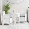 Garden Chair with Cushion 2 pcs White 53 x 49 x 85 cm Polypropylene