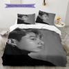Jungkook Pattern Bedding Home Decoration Birthday Gift ( 1 duvet cover + 2 pillowcase, without core),fan merchandise.