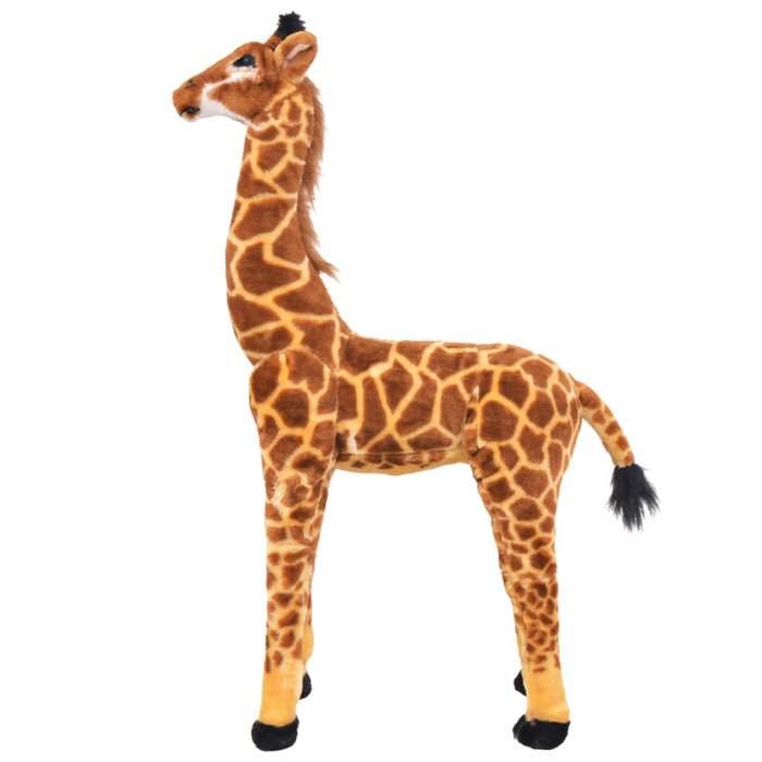 VidaXL Jouet en peluche Girafe Marron et jaune XXL 91336