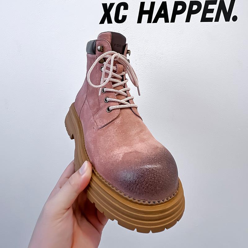 Ботинки мартин мужские универсальные ретро короткие ботинки на толстой подошве повседневные высокие мужские ботинки-тимберленды 2501-A