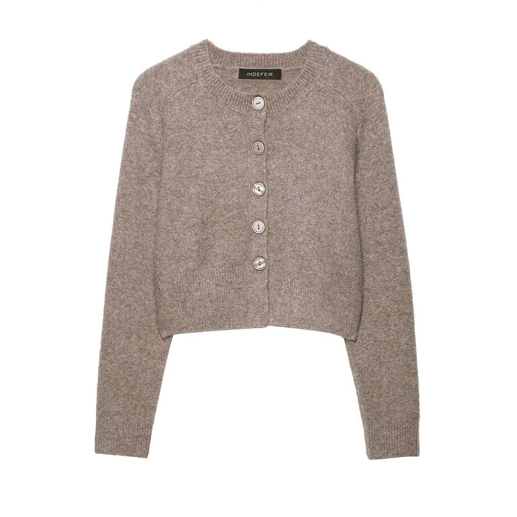 European and American style, new women's clothing, foreign style fashionable and casual button-knitted jacket 5536/149
