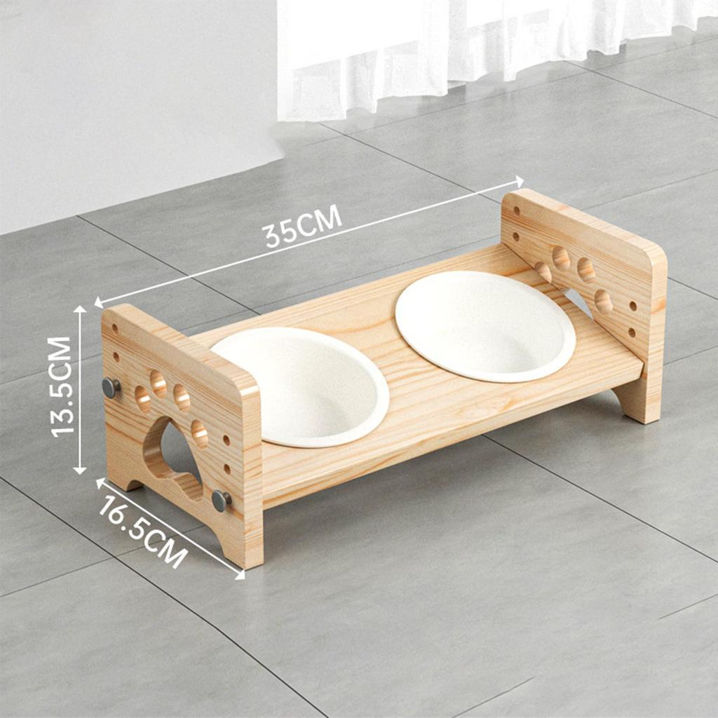 Raised Cat Feeding Bowls Adjustable Height Multifunctional Sturdy Pet Feeder