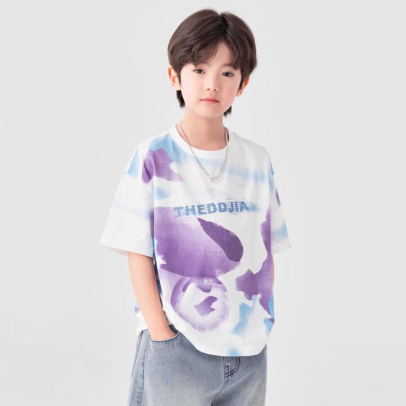 Boys' Tie-dye Cotton Short Sleeve T-shirt