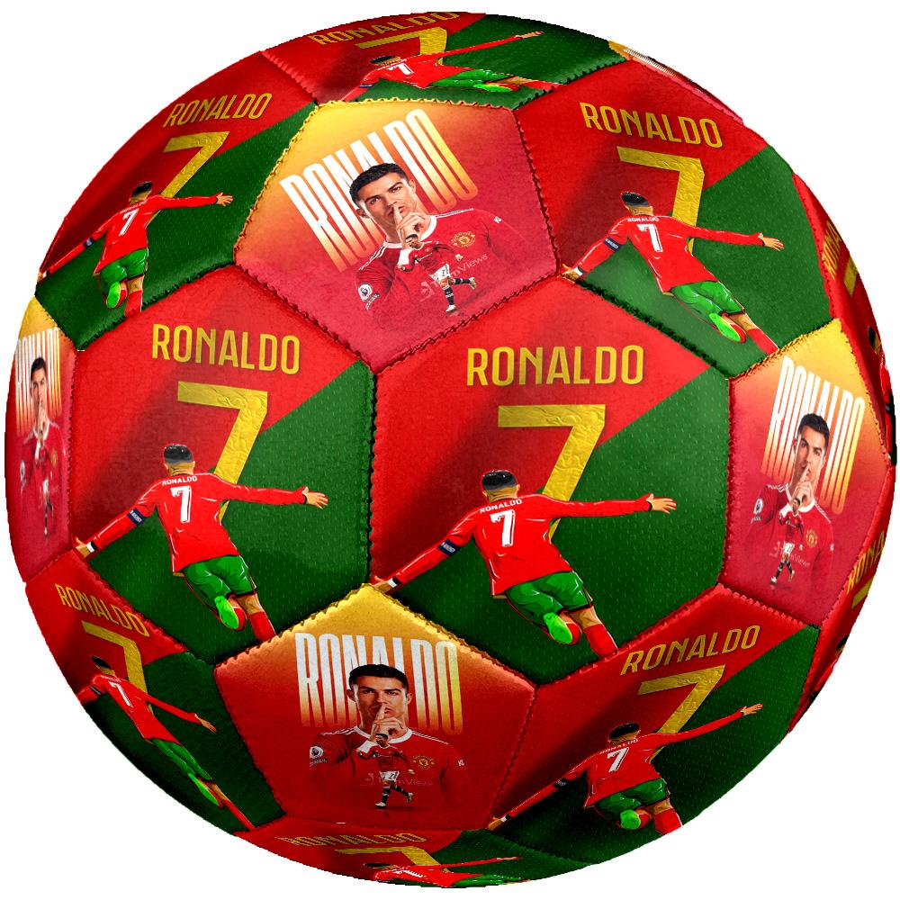 Футбольный мяч Ronaldo's Action, размер 5, машинная строчка, универсальный для зала/улицы, для футбольных аксессуаров