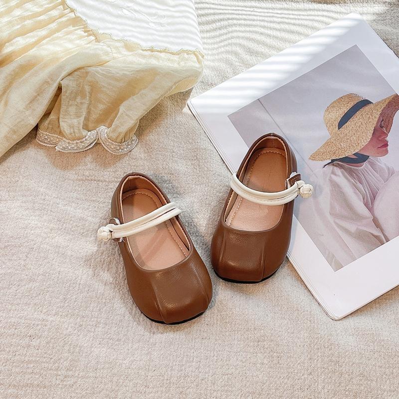 Girls' leather shoes, new autumn children's shoes, soft-soled princess shoes, spring and autumn girls' single shoes, black