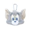 Tees Factory Tom and Jerry Plush Toy with Carabiner, Zipper Mascot, Dusty ColorTom, Approx. H136xW174xD65mm (TJ-5546995DT)