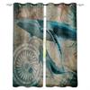 Sea Turtle Ocean Creature Landscape Blackout Curtains For Living Room Bedroom Window Treatment Blinds Drapes Kitchen Curtains