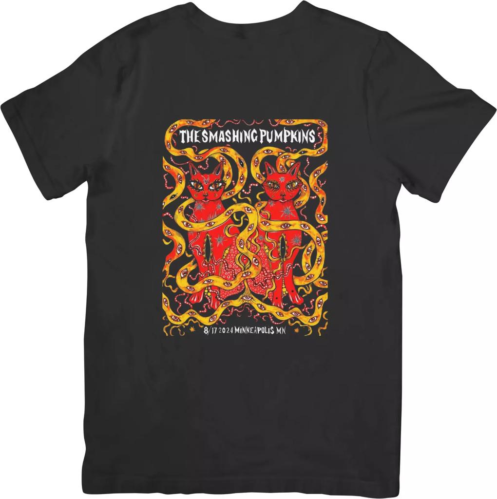 The Smashing Pumpkins Музыка для мужчин и женщин Качественная хлопковая футболка Черная