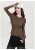 Women's Slim Fit Round Neck Long-Sleeved T-Shirt