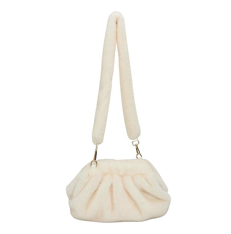 New High-End Plush Pleated Cloud Bag - Women's Trendy Crossbody for Autumn/Winter