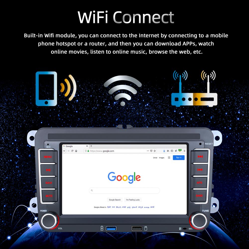 7-дюймовый автомобильный плеер для Volkswagen VW CC Passat B7 Polo Golf 5 6 Jetta mk5 mk6 Mirrorlink FM WIFI GPS RDS Wireless Carplay