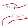1 шт., безрамные очки для чтения, модные очки для чтения, антисиние очки для чтения