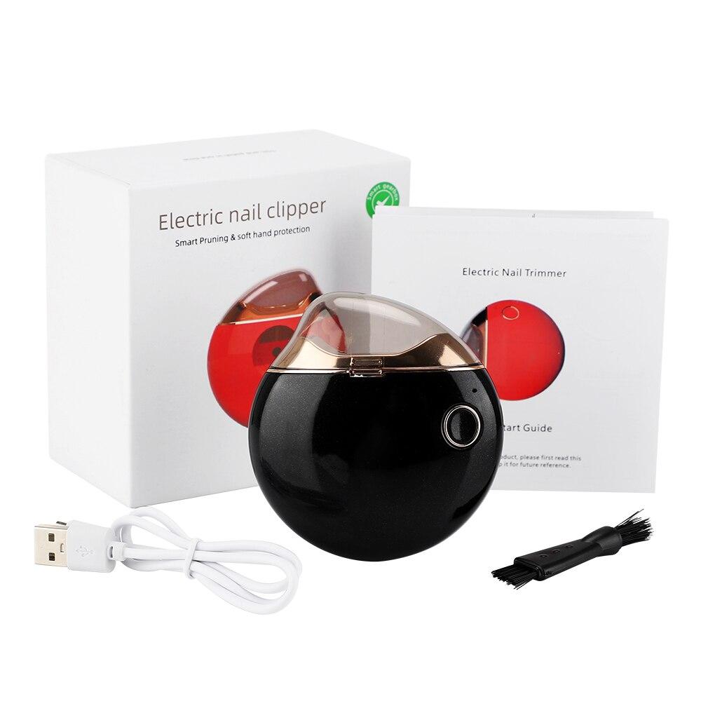 Электрическая машинка для стрижки ногтей, автоматическая маникюрная шлифовальная машинка для взрослых, детский триммер, ножницы для ногтей, машина для ногтей с защитой от брызг, зарядка через USB