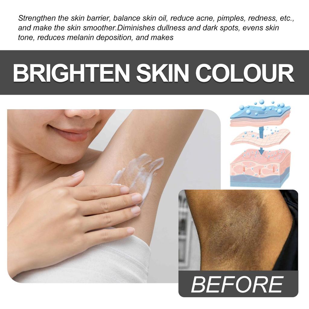 OUHOE Thigh Brightening Moisturizing Cream Hydrating & Radiant Cream for Underarms, Thighs, Knees & Joints 30g