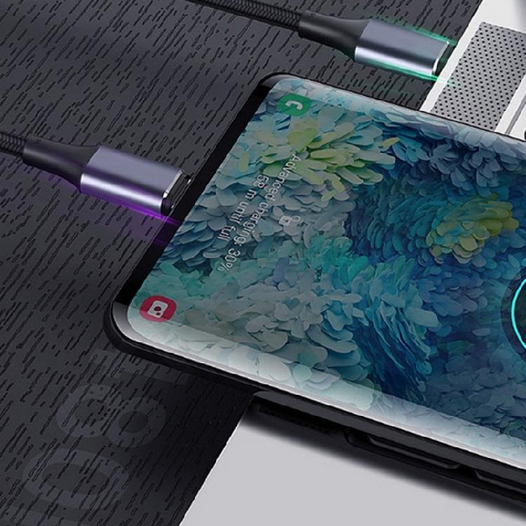 USB C - C Кабель 100 Вт Быстрая зарядка 90-градусный Гибкий Type-C Шнур 480 Мбит/с Быстрый