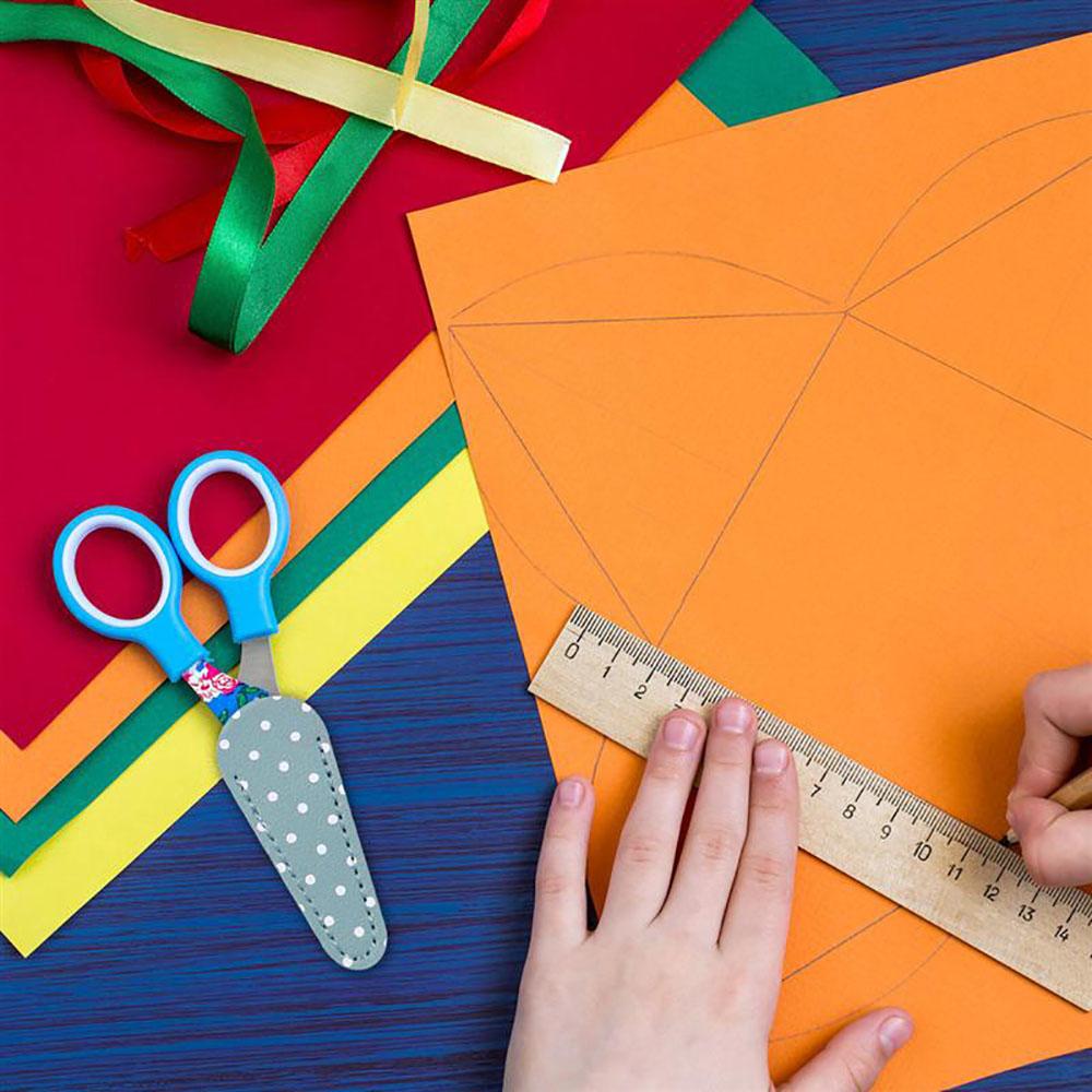 DIY Бытовая ПУ Кожа Ножницы Чехол Ножницы Чехол Защитные Чехлы Ножницы Швейные Инструменты