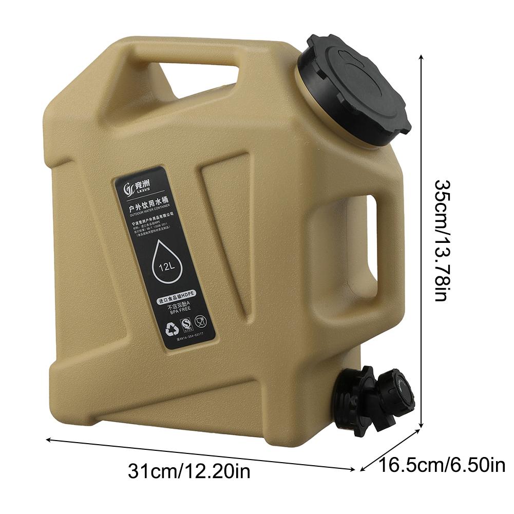 3-12L Camping Water Bucket Large Capacity Water Bag Container with Faucet Portable Car Water Tank for Picnic Hiking Travel