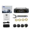 Новая Солнечная Система Мониторинга Давления в Шинах Автомобиля TPMS Сигнализация 4 Колеса Внутренний Внешний Датчик Шины Предупреждение о Температуре