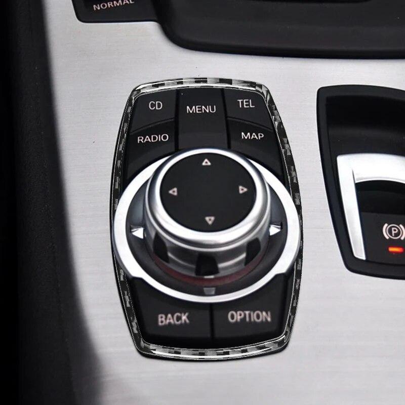 Углеродное волокно автомобиля декоративная мультимедийная кнопка рамка наклейка для BMW Z4 E89 2009-2016 авто аксессуары для интерьера