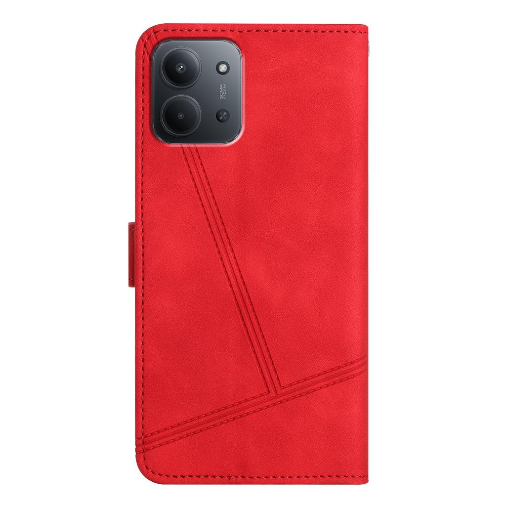 Для Xiaomi Redmi 15C 4G (США) (173мм)/Xiaomi Redmi 15C 5G (США) (173мм) Тисненый чехол-книжка из ретро-кожи с ремешком на запястье