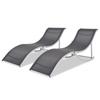 Day and Night - Day and Night Folding Loungers 2 Units Aluminum and Textilene