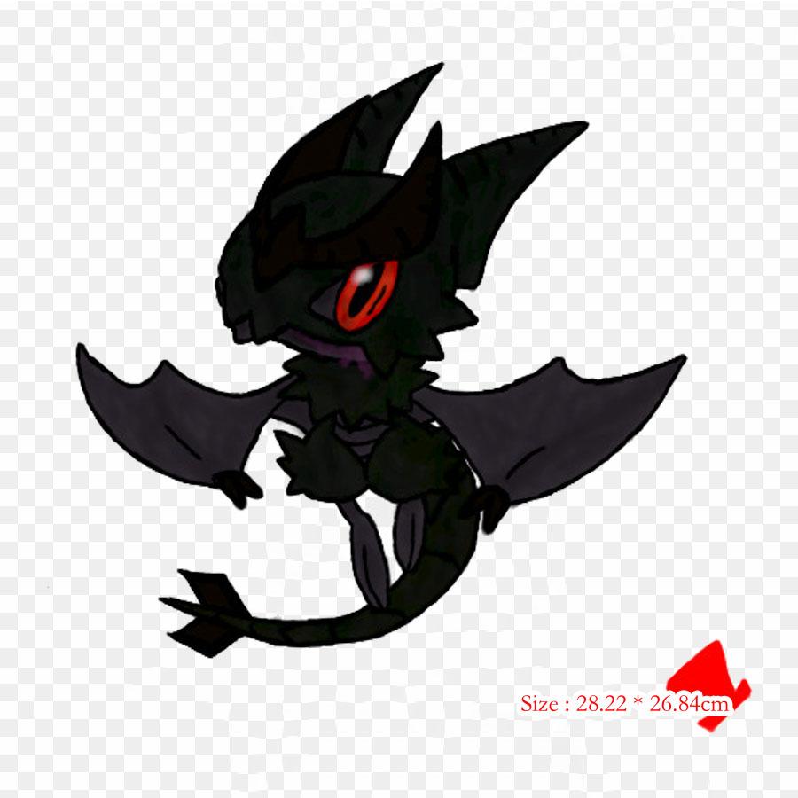 Black Dragon Wyrmling Toothless Dungeons Dragons Iron On Heat Transfer Printing Vinyl Patches Sticker for Clothes DIY Appliques Washable Patches