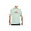 Dri-FIT Trail Letter Logo Print Running Casual Breathable Crew Neck Short Sleeve T-Shirt Men Tops Mint-Green CT3858-391