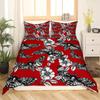 Набор постельного белья с цветком мертвой головы для кровати размера кинг/квин, листья, солнце, луна, пододеяльник, готический, животный, цветочный, чехол для одеяла, полиэстеровый чехол для одеяла
