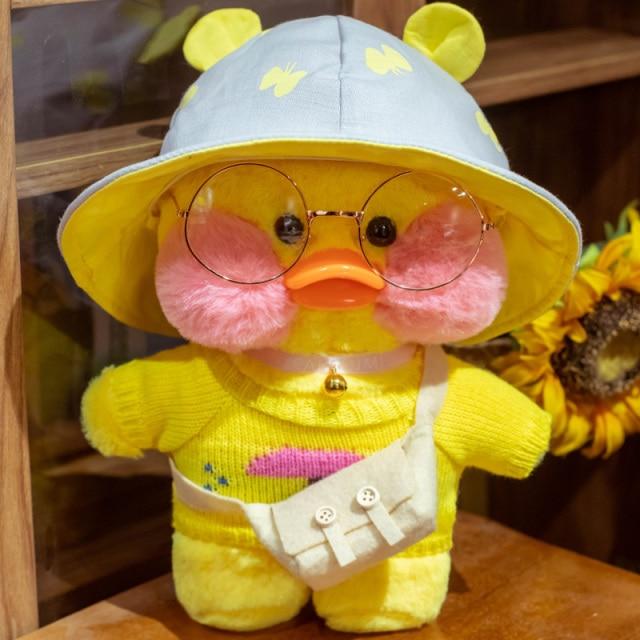 Оптовая продажа 30 см Милая плюшевая игрушка-утка Lalafanfan Cafe, набитая мягкая кавайная кукла-утка, животное-подушка, подарок на день рождения для детей