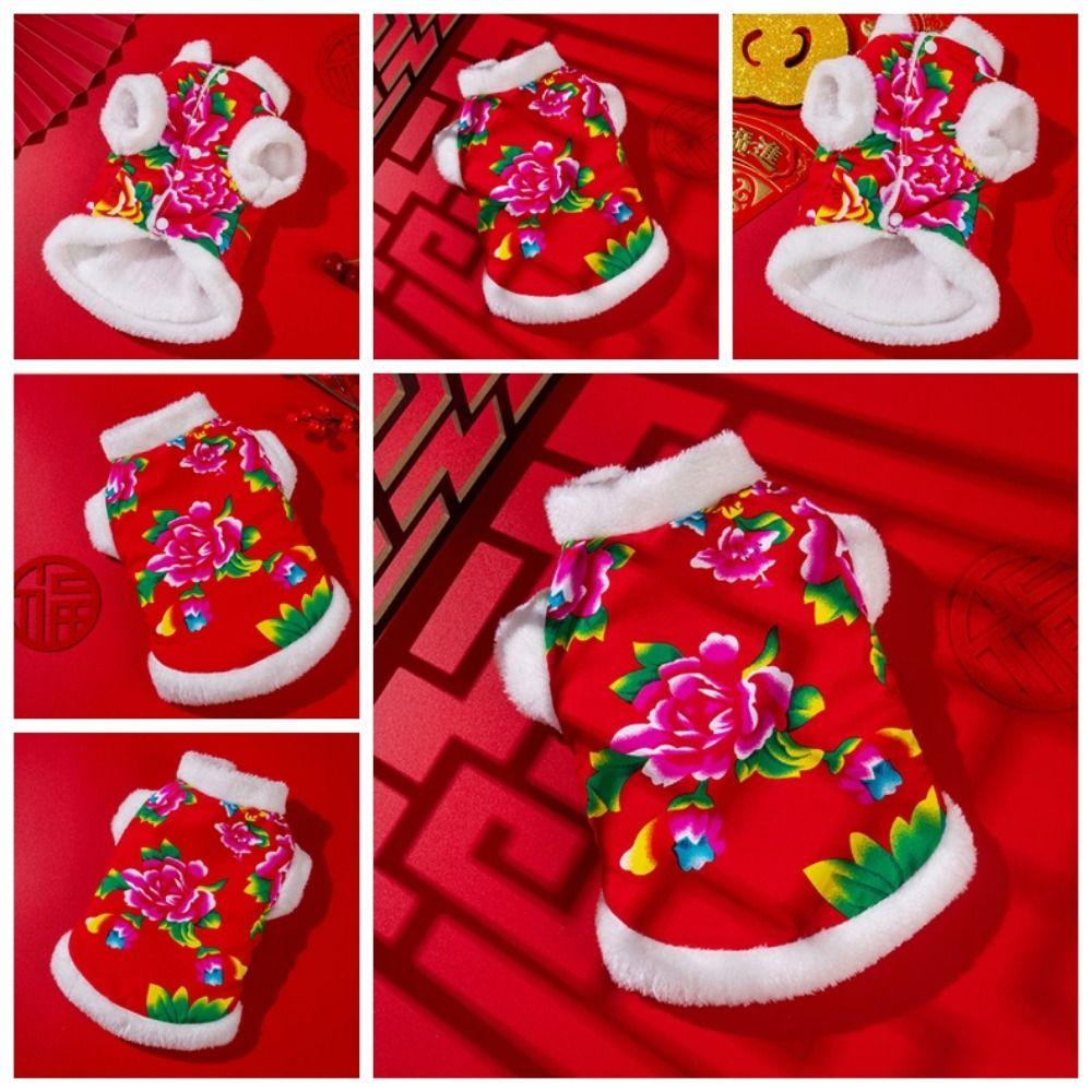Soft Cats Warm Apparel Jubilant Flowered Cotton Jacket Dog Coat Small Dog Clothes Puppy