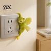 Kids Room Wall Art 3D Cute Baby Dinosaur Switch Sticker, Fantasy Decor, Decorative Outlet Plate Surround Socket Panel Decal, Indoor for Bedroom Living