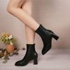 Женские ботильоны на высоком каблуке, кожаные туфли, зимняя новая модная обувь для вечеринок, женская обувь 2024 года, туфли-лодочки, женские готические туфли