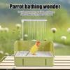 Automatic Birds Bathtub with Pump Large Parrot Shower Fountain Parakeet Bath Tub Faucet for Pet Birds Cockatiel Conure Budgie Lovebird
