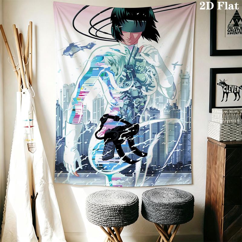 Ghost in the Shell Pattern Home Decor Tapestry, Wall Hanging, Decorative RV Wall Cloth.DGT0925526