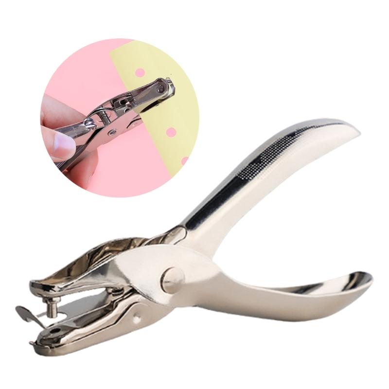 Single Hole Puncher Loose Leaf Binder Rings Small Metal Office Book Rings Single Hole Puncher for Index Cards Scrapbooks