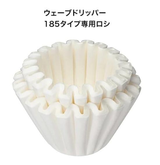 Продукт без бренда Серия Kalita Wave KWF-185 Белые Бумажные Кофейные Фильтры для Дриппера 185 2-4 Чашки Плоское Дно Равномерная Экстракция Сделано в Японии 50