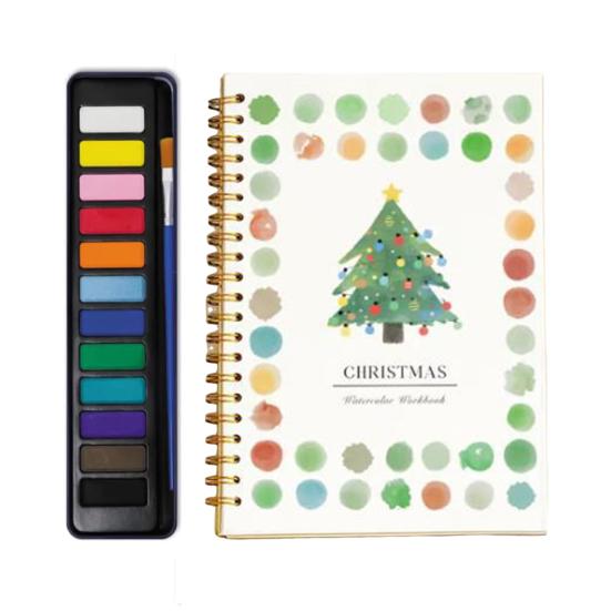 Рабочая тетрадь с 12 цветами пигмента, пошаговое руководство по рисованию животных и цветов