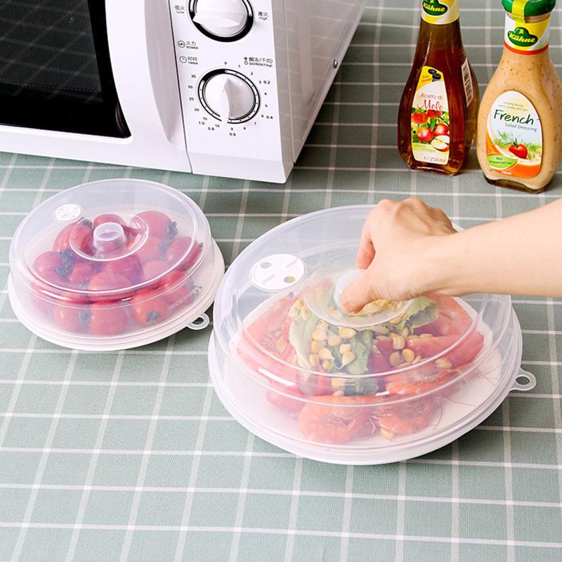 Japan KOMEKI Microwave-Safe Oil-Tight Lid - Multipurpose, Transparent, Easy-to-Clean, Heat-Resistant PP Round Cover