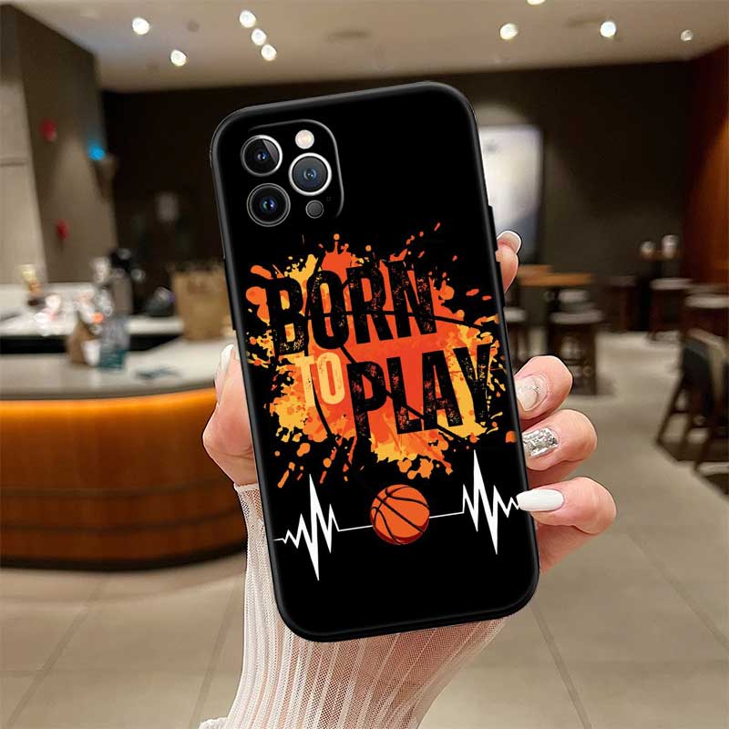 UP13 Basketball Art Shoot New High-End Shell Phone Case for iPhone 16 15 14 13 12 Pro Max Plus Mini