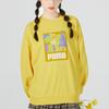 Puma FF Bubble Sleeve Crew Sweater With Logo Women Tops Yellow 538779-41