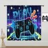 Новый современный игровой контроллер с 3D-цифровой печатью, тонкая занавеска для мальчиков, игровая комната, спальня, оконная занавеска, 2 шт., карман для штанги