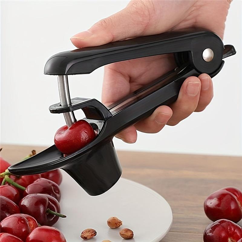 Cherry Pitter Tool: Space-Saving Lock Design, Stainless Steel, Portable & Multifunctional - Make Fresh Cherries Easily!