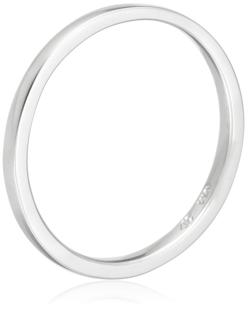 Official 10K White Gold Wedding Rings for Japanese Size 4℃ Couple's Men, 14, 11173-644-2255-00-14