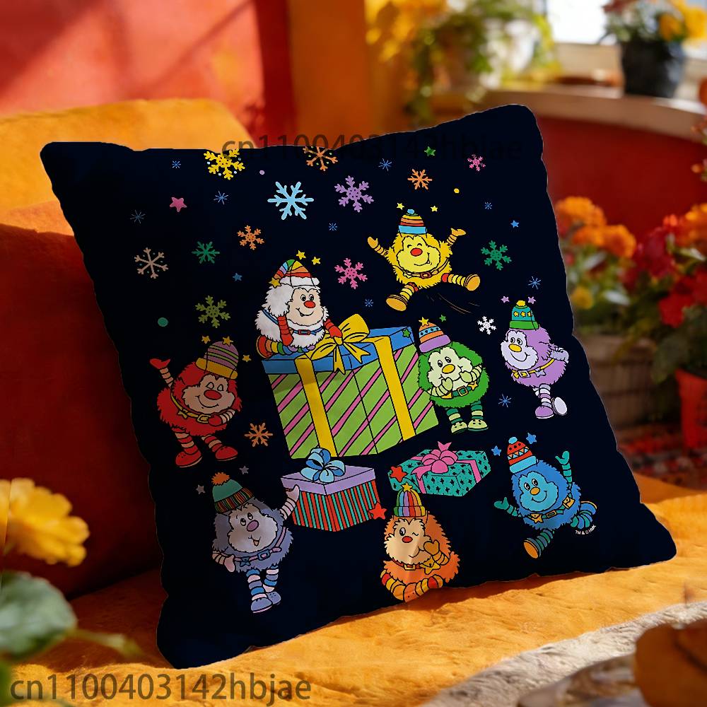 Чехол на декоративную подушку R-Rainbow B-Brite для 45x45см 55x55см 30x30см Квадратный Чехол на Подушку для Автомобиля Декор для Дома Спальни Подарок