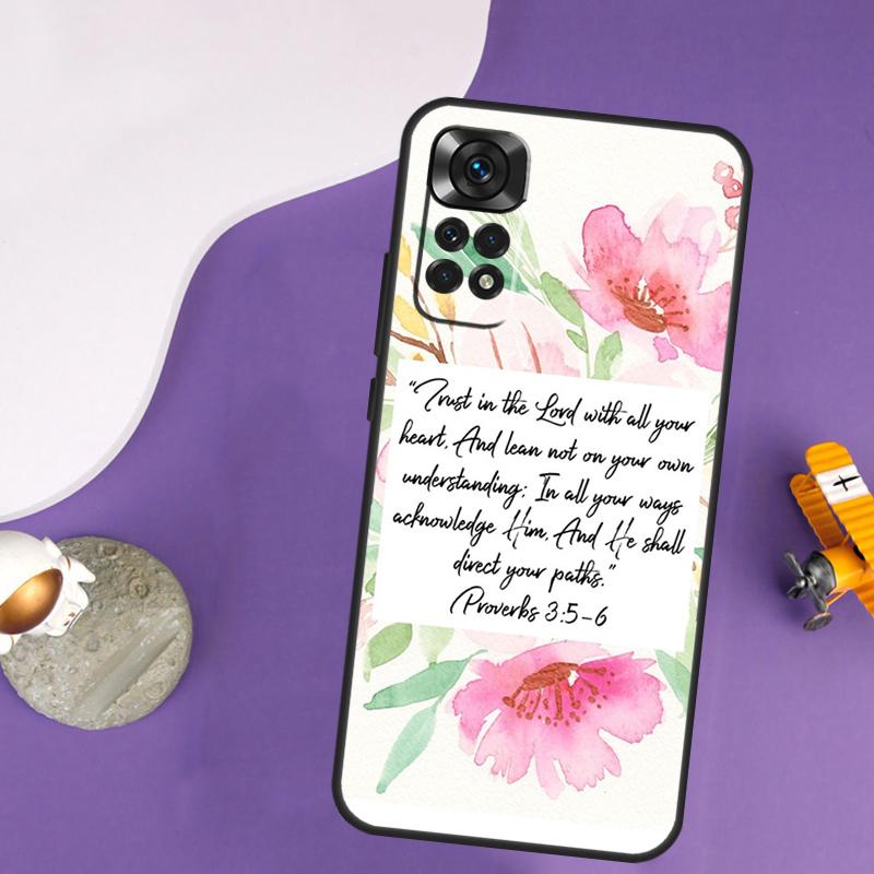 Bible Verse Case For Xiaomi Redmi Note 13 Pro 14 12 9 10 11 Pro 10S 11S 12S Redmi 14C 13C 10C 12C Cover