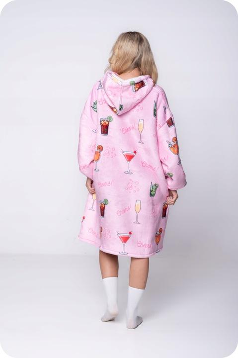 Blanket Sweatshirt Oversize Warm Thick Blanket Sweatshirt 2in1Xxl Drinks Futrzak[Ub-Kb-Wz-7]