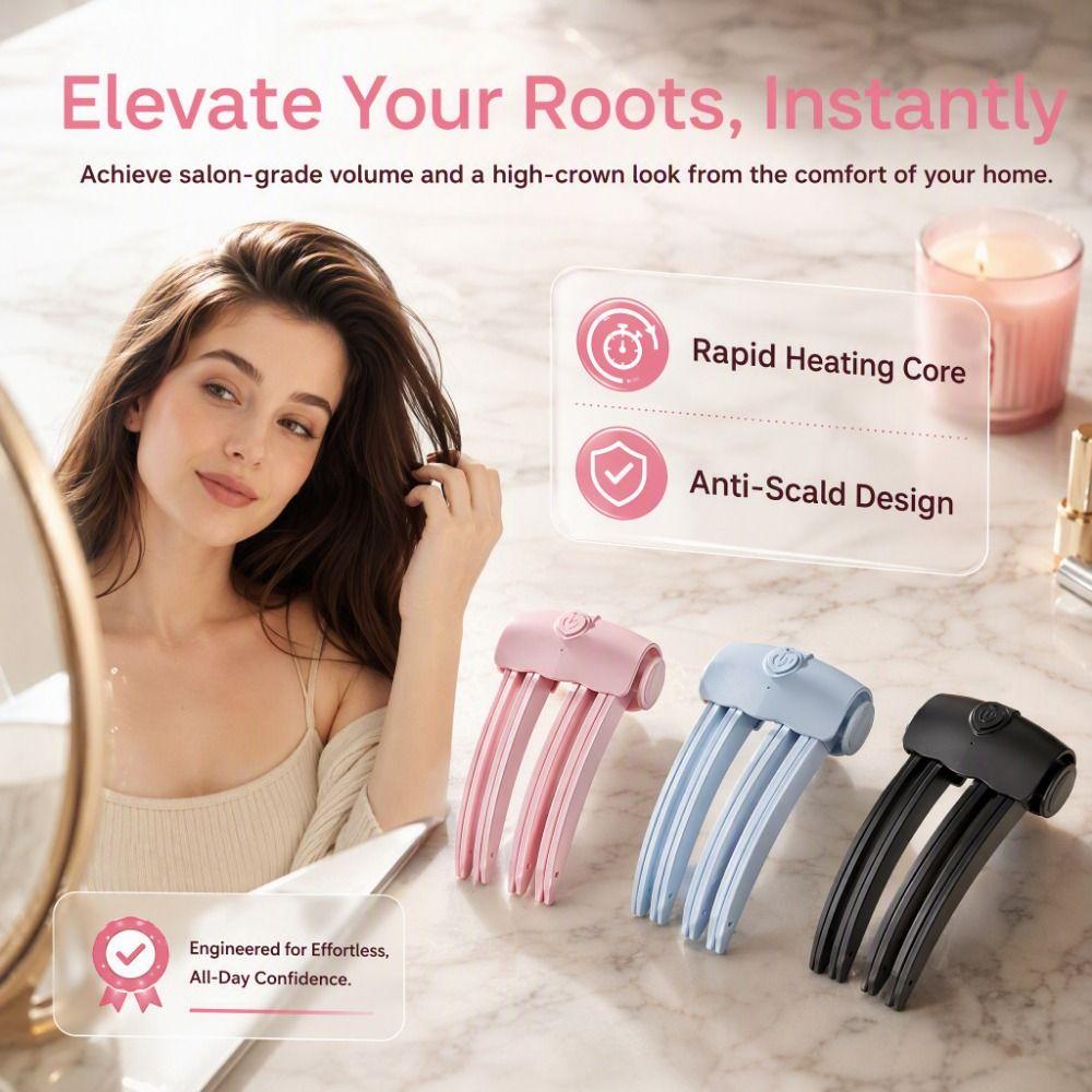 Wireless Heating Root Volume Clips Rechargeable Hair Volume Pincher Styling Hair Tool