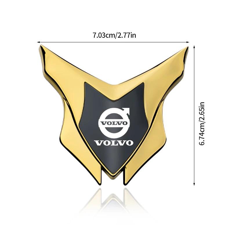 3D Metal VOLVO Car Emblem Sticker V Shape Auto Badge Decal Fender Decor For Volvo XC60 XC90 S60 S90 XC40 V60 V90 S80 V40 C40